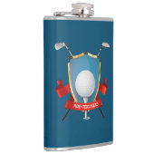 Personalisiert Golfers Vinyl-Wrapped Flask Flachmann (Rechts)