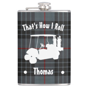 Personalisiert Golfers Vinyl-Wrapped Flask Flachmann