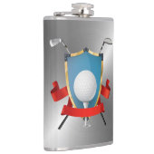 Personalisiert Golfers Vinyl-Wrapped Flask Flachmann (Rechts)