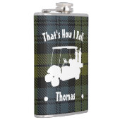 Personalisiert Golfers Vinyl-Wrapped Flask Flachmann (Rechts)