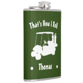 Personalisiert Golfers Vinyl-Wrapped Flask Flachmann (Rechts)