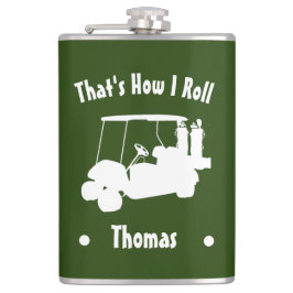 Personalisiert Golfers Vinyl-Wrapped Flask Flachmann