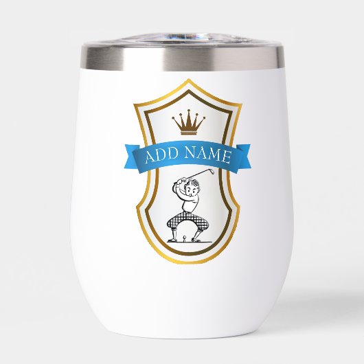 Personalisiert Golfer's Wine Tumbler (Vorderseite)