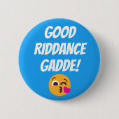Personalisiert Good Riddance Gadde Kissy Face Emoj Button (Vorderseite)