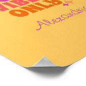 Personalisiert Good Vibes Yellow Poster (Ecke)
