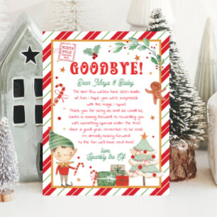 Personalisiert Goodbye Elf Brief Weihnachten
