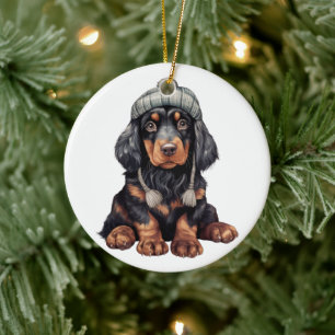 Personalisiert Gordon Setter Dog Keramik Ornament