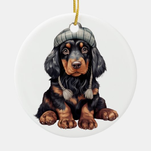 Personalisiert Gordon Setter Dog Keramik Ornament (Vorne)
