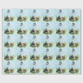 Personalisiert Gorilla Chimpanze Jungle Monogram Geschenkpapier (Flach)