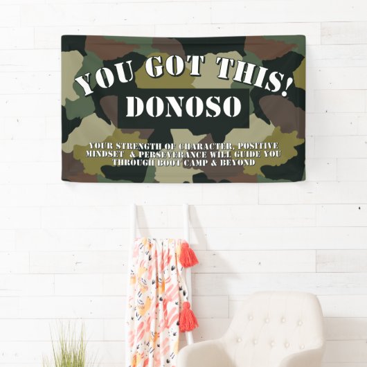 Personalisiert Got du das! Boot Camp Farewell Camo Banner (Insitu)