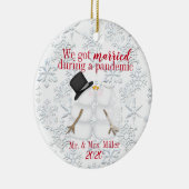 Personalisiert Got wir Verheiratet während einer P Keramik Ornament (Rechts)