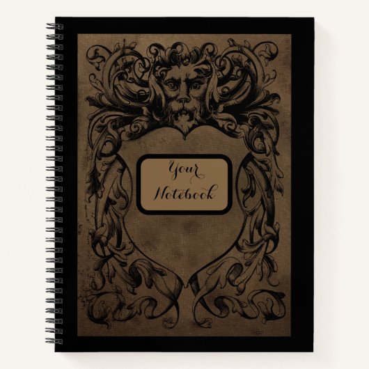 Personalisiert Gothic Earth Man Spiral Notebook Notizblock (Vorderseite)