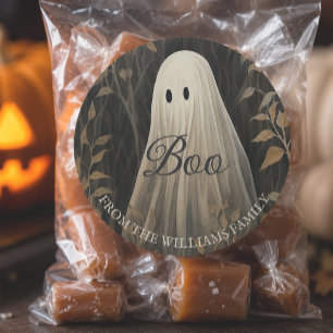 Personalisiert Gothic Ghost Halloween Runder Aufkleber
