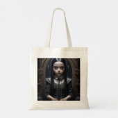Personalisiert Gothic Girl Haunting Ai Art Hallowe Tragetasche (Rückseite)