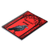 Personalisiert Gothic Raven Notizblock (Linke Seite)