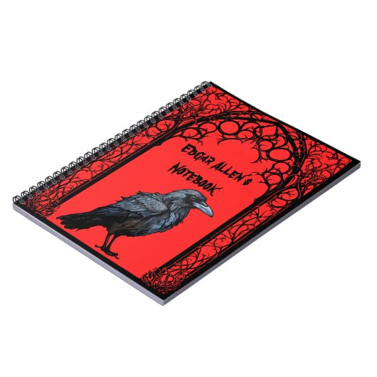 Personalisiert Gothic Raven Notizblock (Linke Seite)