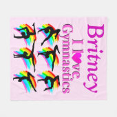 PERSONALISIERT GRACEFUL GYMNAST FLEECE BLANKET (Vorderseite (Horizontal))
