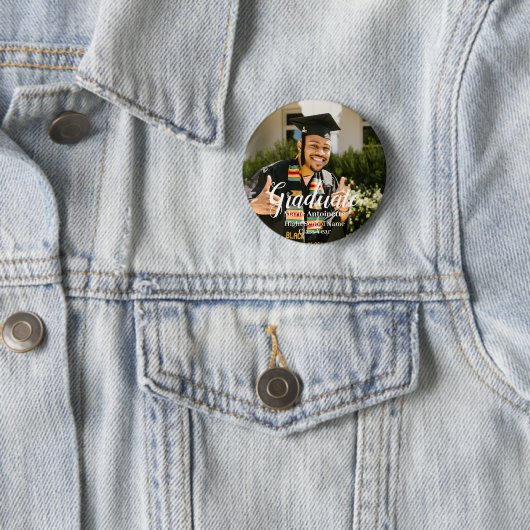 Personalisiert Grad Einfaches Foto Button (Beispiel)