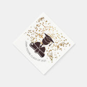 Personalisiert Grad Silhouette Diplom Confetti Serviette (Ecke)
