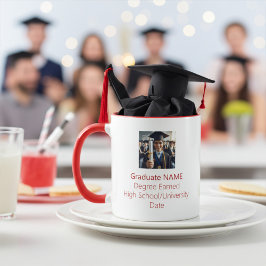Personalisiert Graduate Foto Abschluss Rot Tasse
