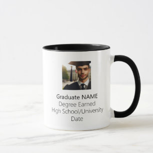 Personalisiert Graduate Foto Abschluss Schwarz Tasse