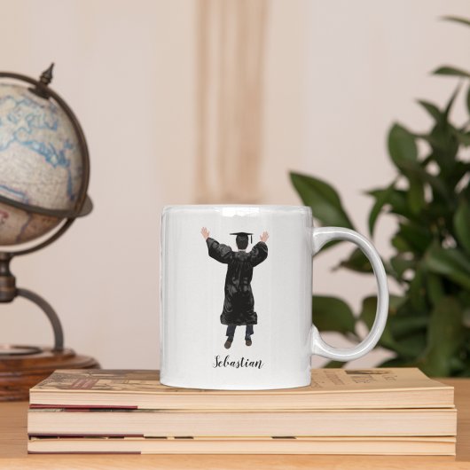 Personalisiert Graduate Watercolor Boy Kaffeetasse