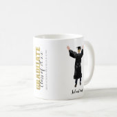 Personalisiert Graduate Watercolor Boy Kaffeetasse (VorderseiteRechts)