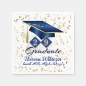 Personalisiert Graduation Party Blue & Gold 20XX Serviette (Vorderseite)