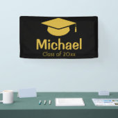 Personalisiert Graduation Party Gold Class 2023 Banner (Messe)
