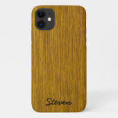 Personalisiert Grainy Golden Wood Case-Mate iPhone Hülle (Rückseite)