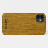 Personalisiert Grainy Golden Wood Case-Mate iPhone Hülle (Rückseite (Horizontal))