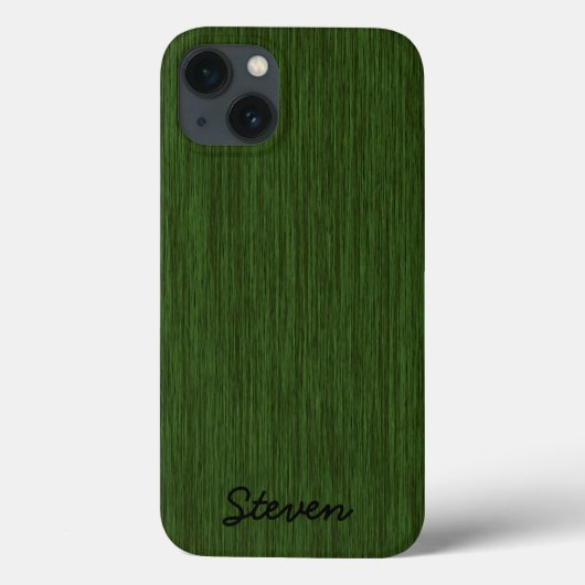 Personalisiert Grainy Green Wood Case-Mate iPhone Hülle (Rückseite)