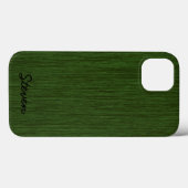 Personalisiert Grainy Green Wood Case-Mate iPhone Hülle (Rückseite (Horizontal))