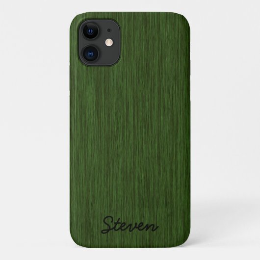 Personalisiert Grainy Green Wood Case-Mate iPhone Hülle (Rückseite)