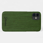 Personalisiert Grainy Green Wood Case-Mate iPhone Hülle (Rückseite (Horizontal))