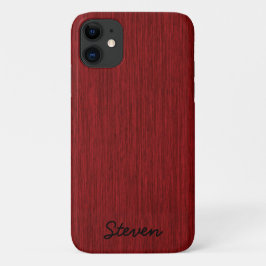 Personalisiert Grainy Red Wood Case-Mate iPhone Hülle