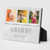 Personalisiert Grammy Grandchildren 3 FotoCollage Fotoplatte (Seite)