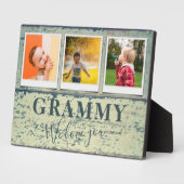 Personalisiert Grammy Grandchildren 3 FotoCollage  Fotoplatte (Seite)