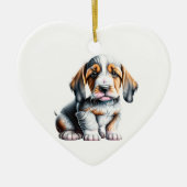Personalisiert Grand Basset Griffon Vendéen Puppy Keramik Ornament (Vorne)