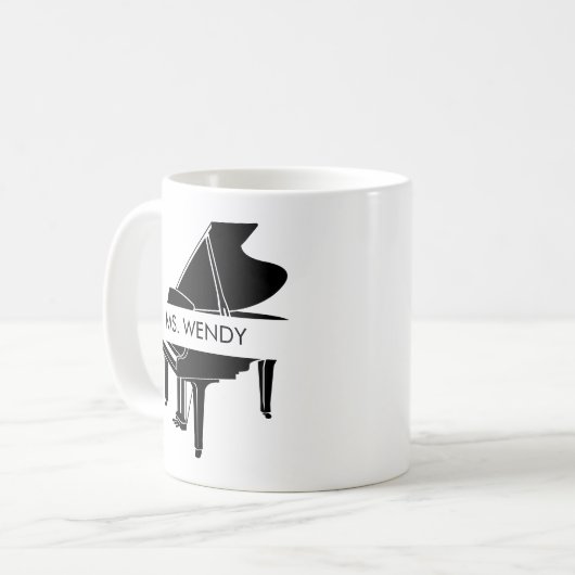Personalisiert Grand Piano Kaffeetasse (Vorderseite Links)