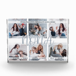 Personalisiert Grandchildren Nona Foto Block