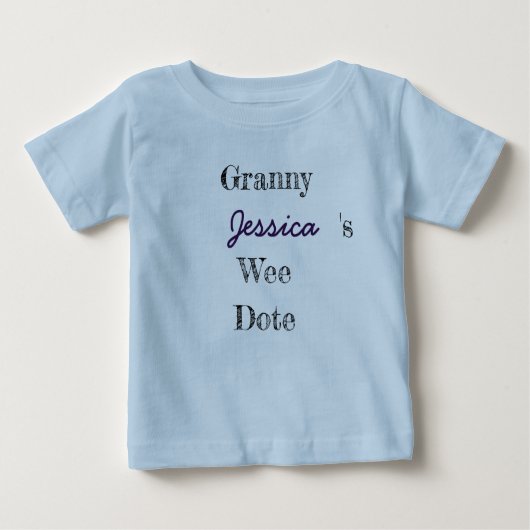 Personalisiert Granny Baby Baby T-shirt (Vorderseite)