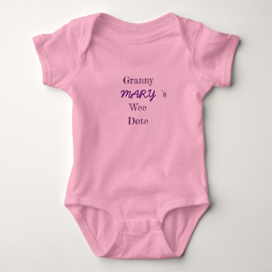 Personalisiert Granny Baby Strampler (Vorderseite)