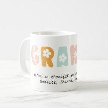 Personalisiert Granny Floral Pastor Colors Grandma