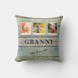 Personalisiert Granny Grandchildren 3 FotoCollage Kissen