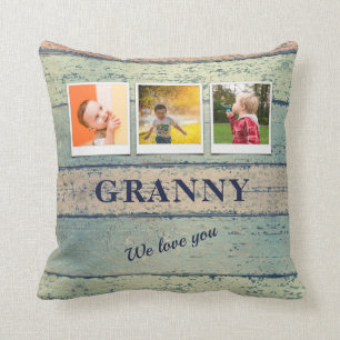 Personalisiert Granny Grandchildren 3 FotoCollage Kissen