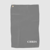 Personalisiert-Grau-Golfhandtuch Golfhandtuch (Vorderseite)