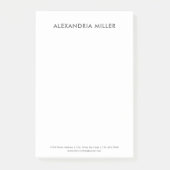 Personalisiert Grau Minimalistisch 4x6 Post-it Klebezettel (Vorderseite)