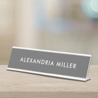 Personalisiert Grau Modern