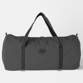 Personalisiert-Grau-Monogramm-Sport oder Reisen Duffle Bag (Vorderseite)
